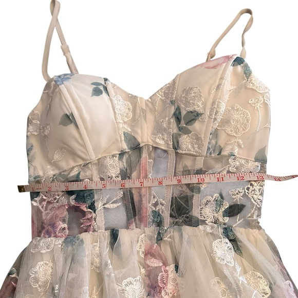 NWT Windsor Gabriella Floral Sleeveless Corset Fairy Party Mini Dress | 3 - Picture 12 of 14